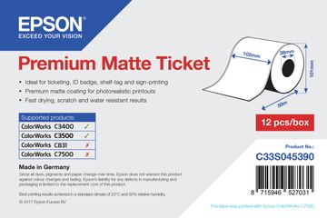 Epson Premium - Matt - Rolle (10,2 cm x 50 m) 1 Rolle(n) Tickets von LumaTech
