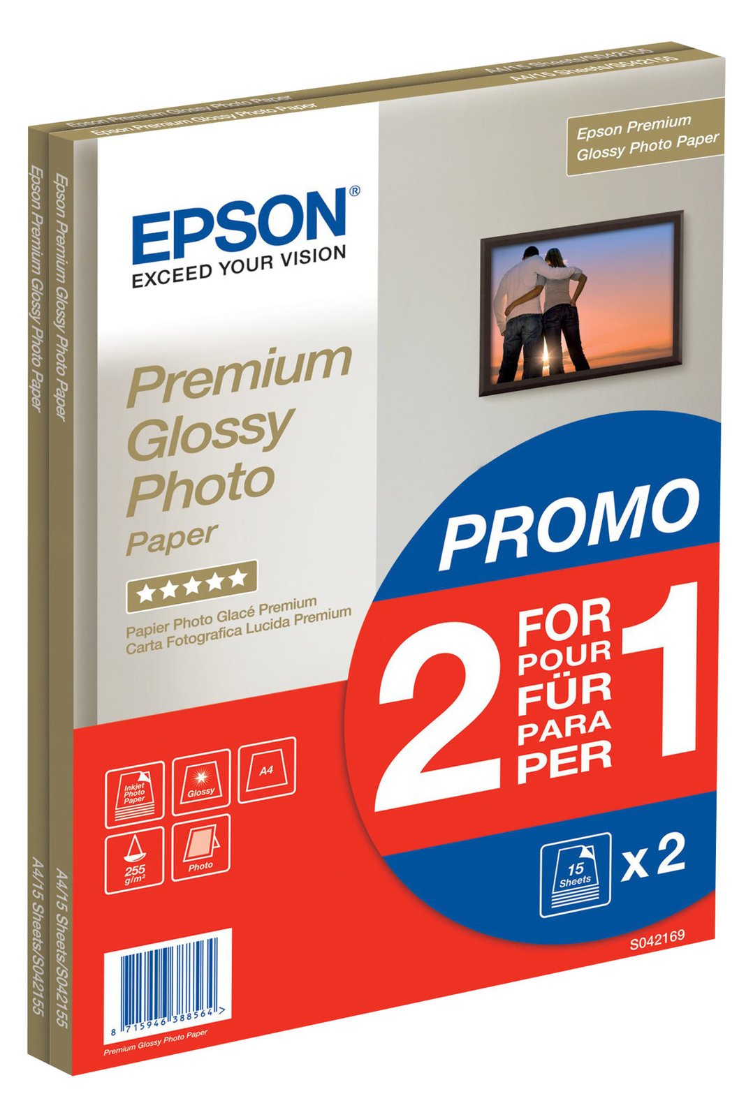 Epson Premium Glossy Photo Paper BOGOF - Glänzend - A4 (210 x 297 mm)