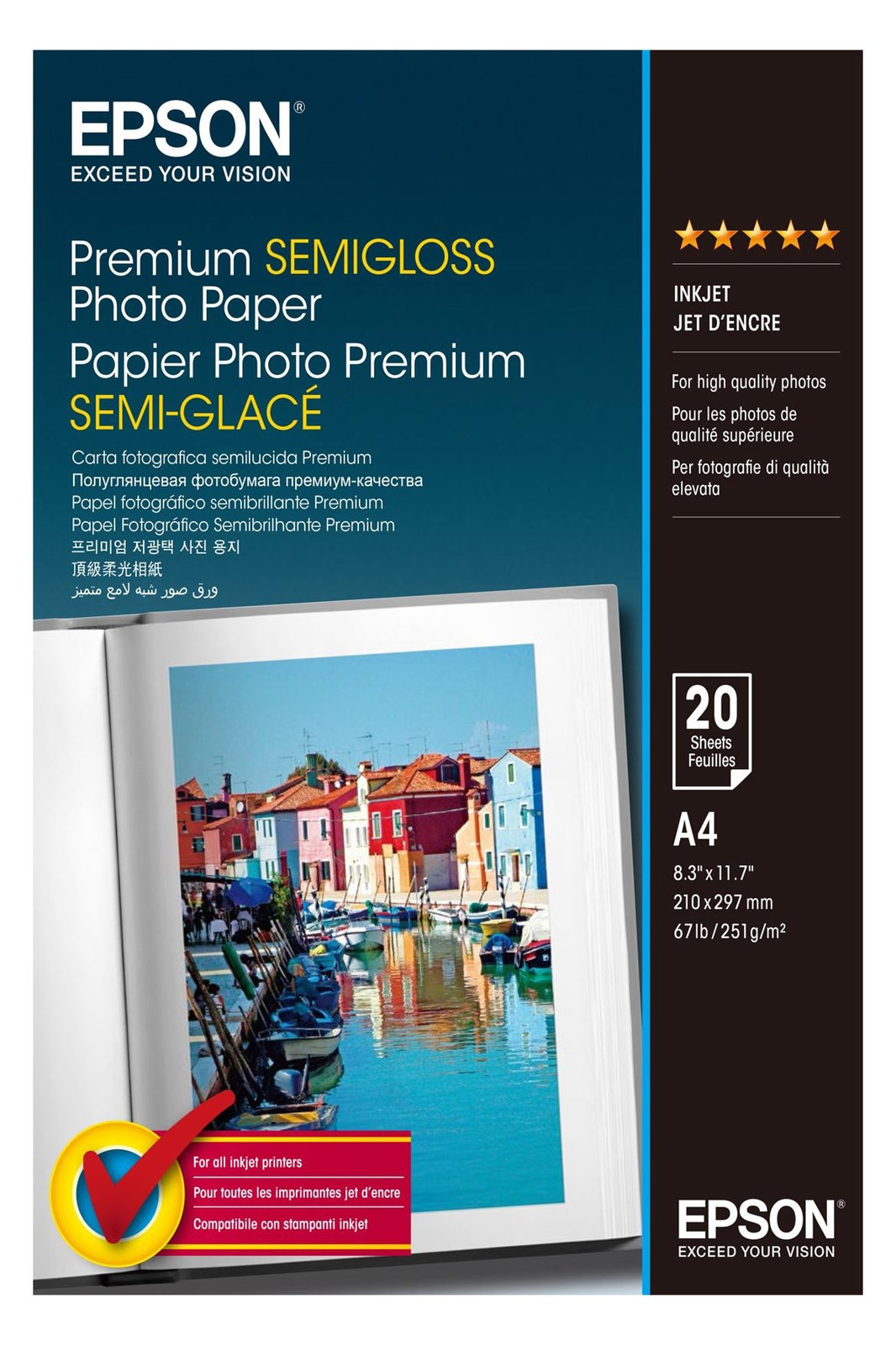 Epson Premium Semigloss Photo Paper - Halbglänzend - A4 (210 x 297 mm)