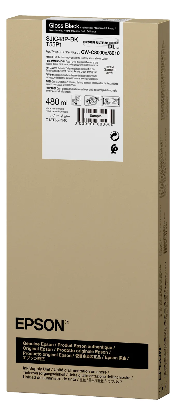 Epson SJIC48P-BK INK CARTRIDGE FOR CW C8000E BLACK, Ansicht 2
