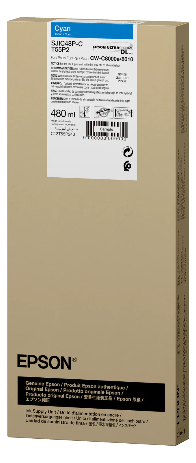 Epson SJIC48P-C INK CARTRIDGE CW C8000E CYAN, Ansicht 2