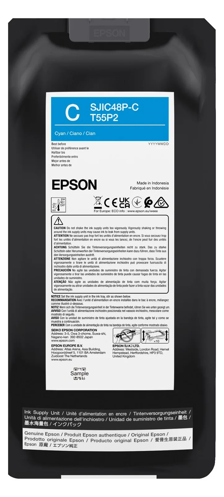 Epson SJIC48P-C INK CARTRIDGE CW C8000E CYAN, Ansicht 3