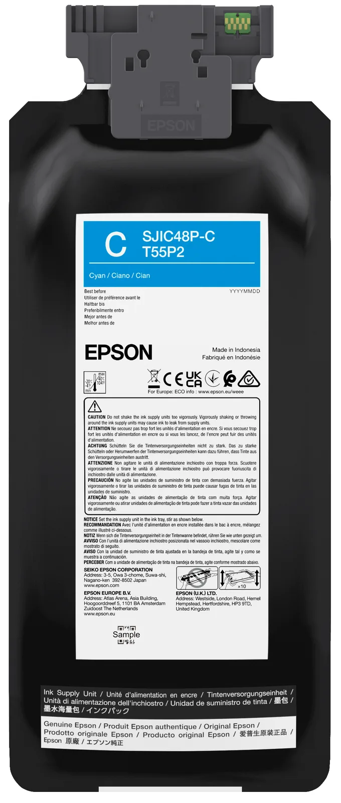Epson SJIC48P-C INK CARTRIDGE CW C8000E CYAN, Ansicht 4