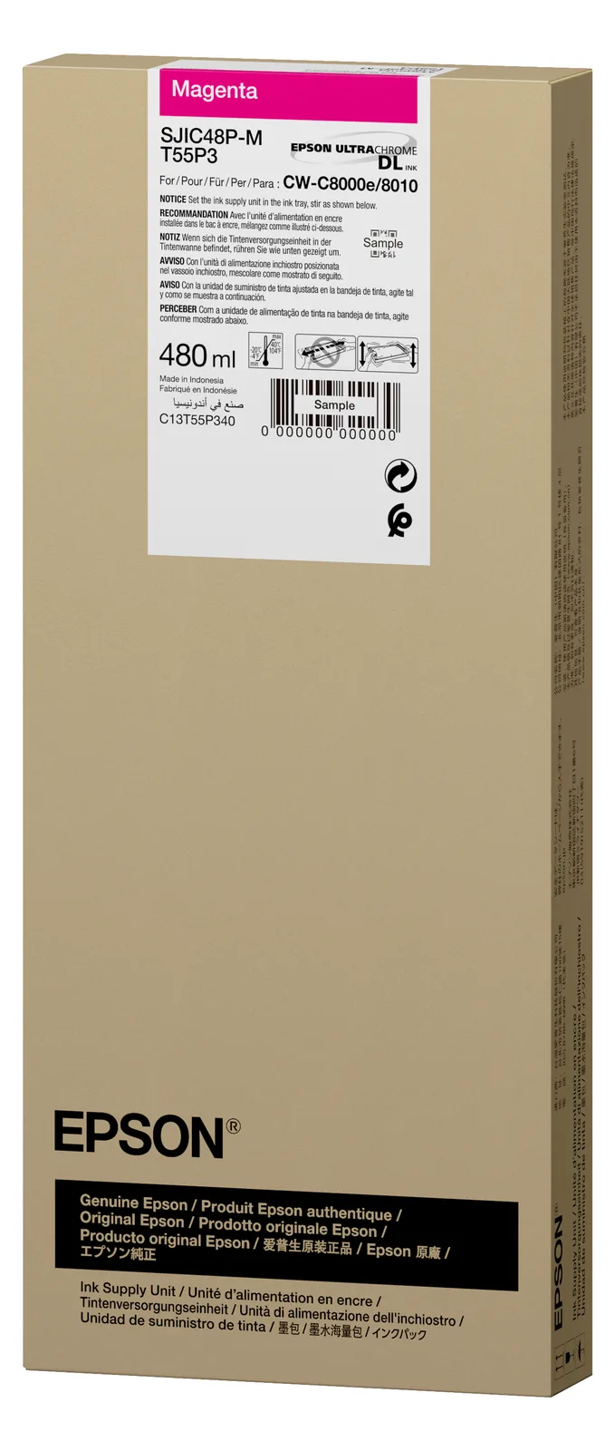 Epson SJIC48P-M INK CARTRIDGE FOR CW C8000E MAGENTA, Ansicht 2