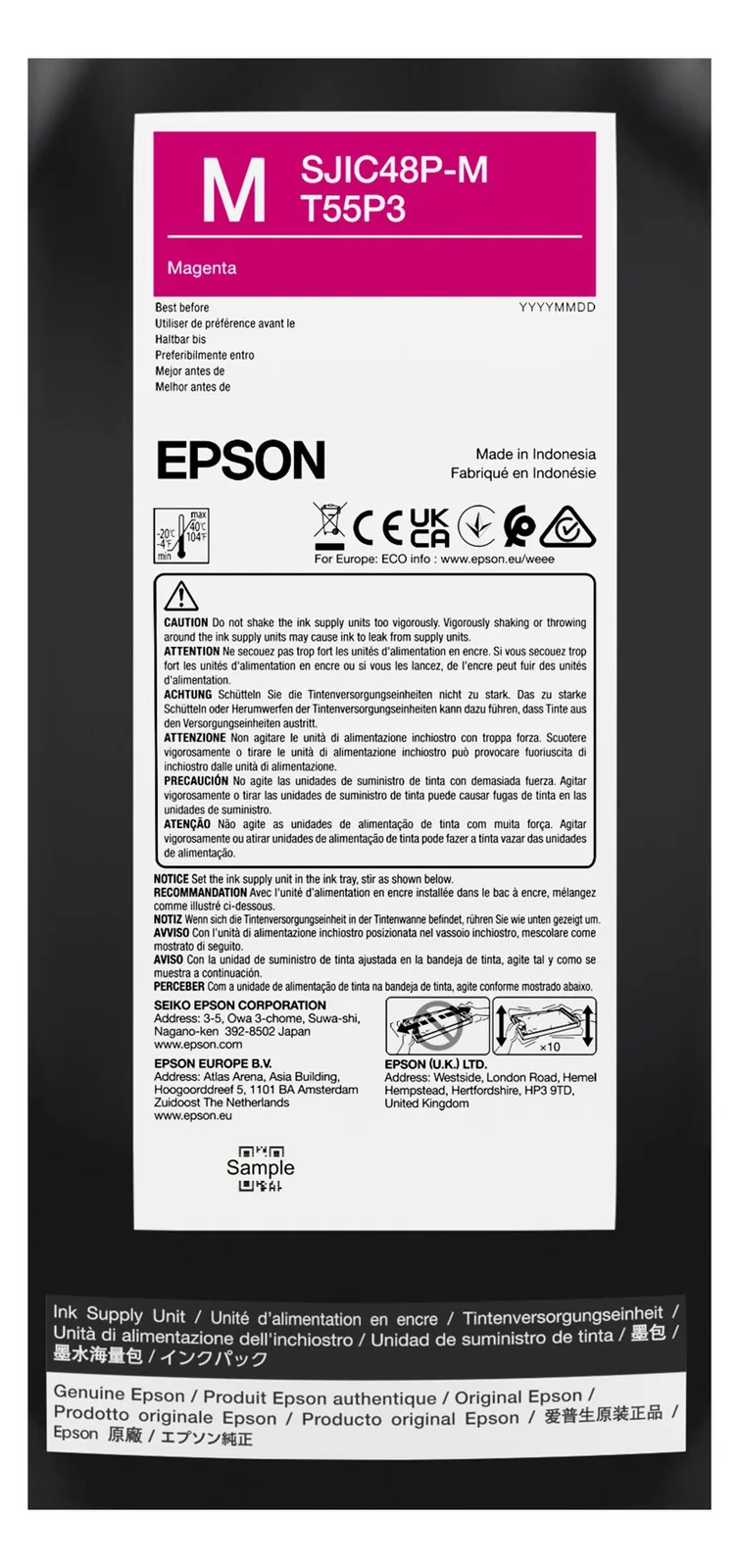 Epson SJIC48P-M INK CARTRIDGE FOR CW C8000E MAGENTA, Ansicht 3