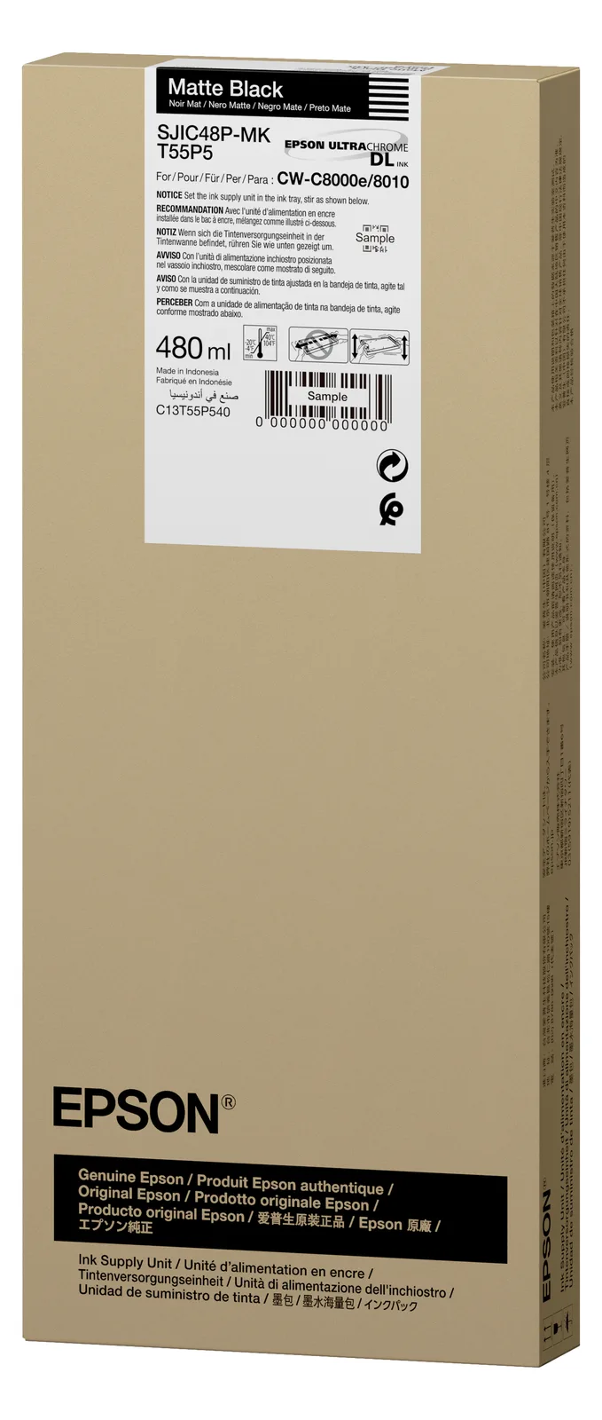 Epson SJIC48P-MK INK CARTRIDGE FOR CW C8000E MATT BLACK, Ansicht 2