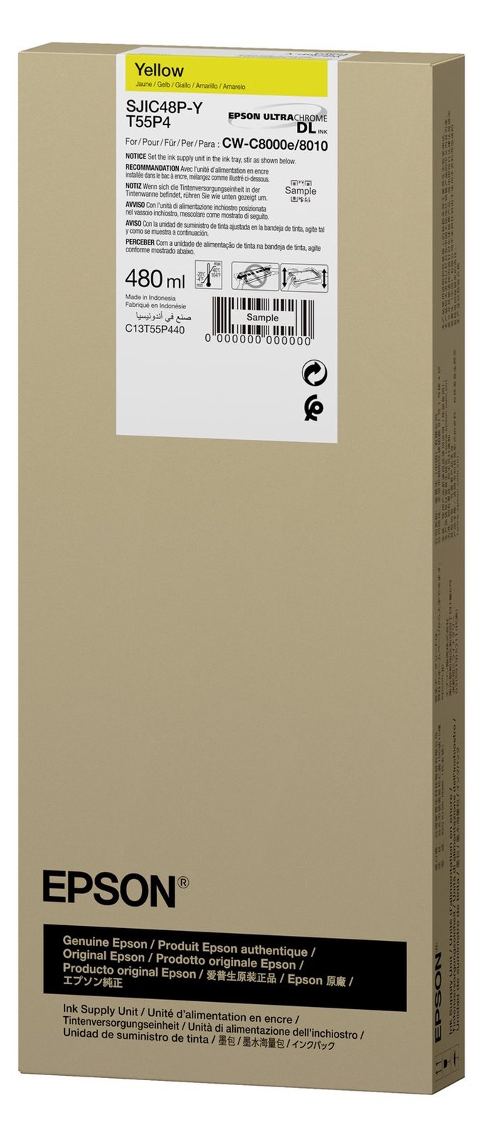 Epson SJIC48P-Y INK CARTRIDGE CW C8000E YELLOW