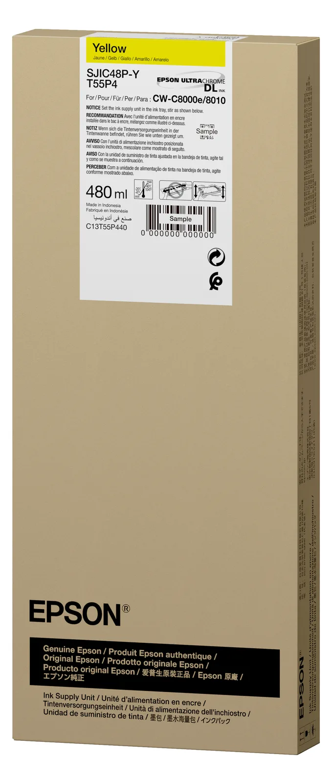 Epson SJIC48P-Y INK CARTRIDGE CW C8000E YELLOW, Ansicht 2