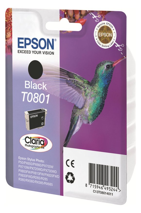 Epson T0801 - 7.4 ml - Schwarz - Original - Blisterverpackung von LumaTech