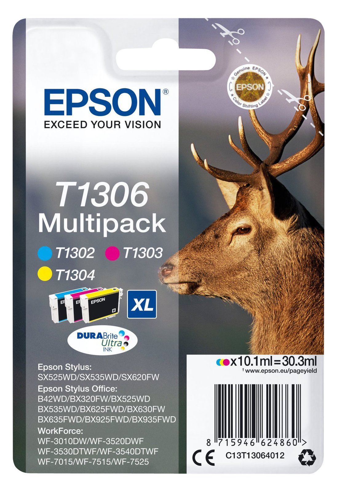 Epson T1306 Multipack - 3er-Pack - 30.3 ml - XL