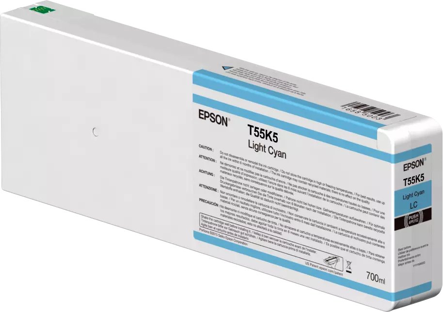 Epson T55K5 - 700 ml - hell Cyan - original - Tintenpatrone