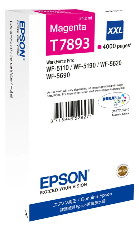 Epson T7893 - 34.2 ml - Größe XXL - Magenta - Original, Ansicht 2