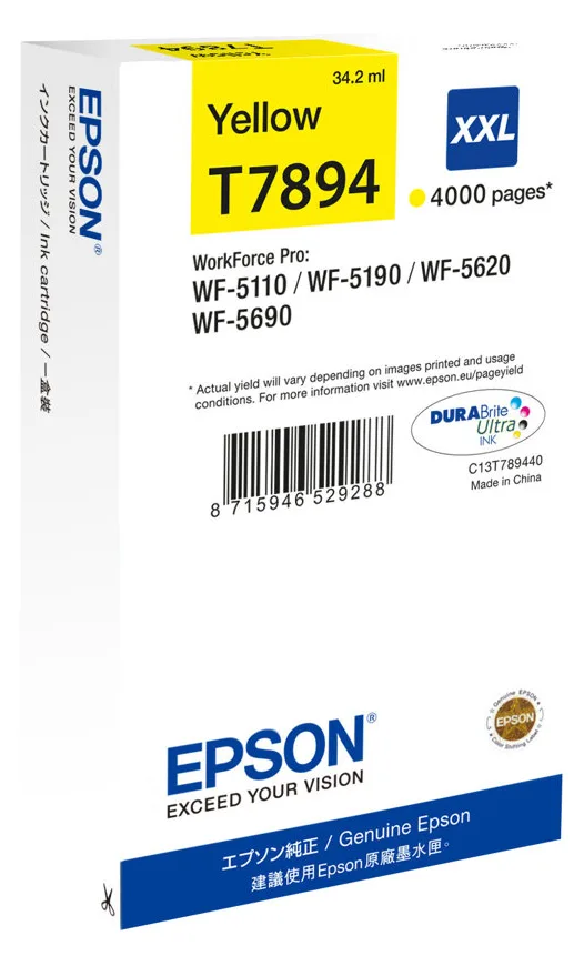 Epson T7894 - 34.2 ml - Größe XXL - Gelb - Original, Ansicht 2