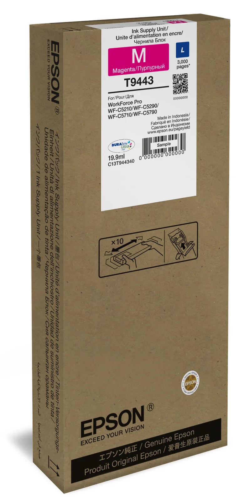 Epson T9443 - 19.9 ml - L-Größe - Magenta - Original, Ansicht 2