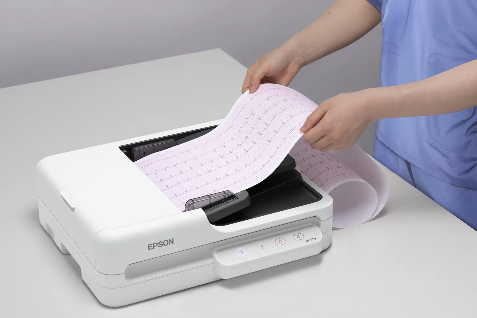 Epson WorkForce DS-1730 - Dokumentenscanner - Duplex - 215.9 x 3048 mm - 1200 dpi x 1200 dpi - bis zu 30 Seiten/Min., Ansicht 2