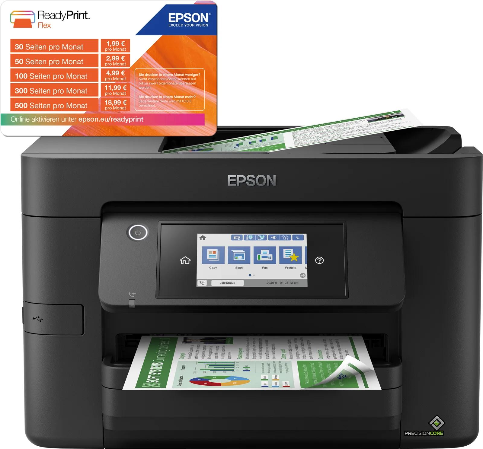 Epson WorkForce Pro WF-4825DWF - Multifunktionsdrucker - Farbe - Tintenstrahl - A4 (210 x 297 mm), Ansicht 2