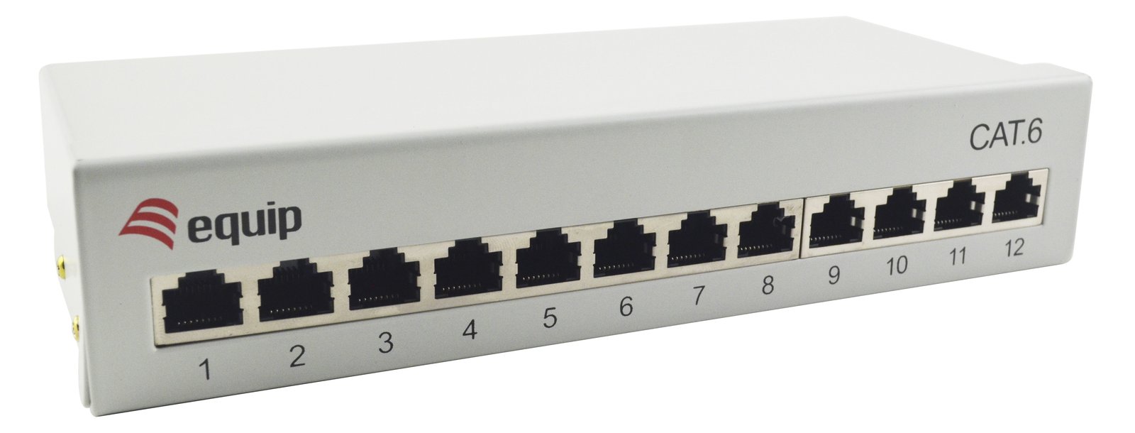 Equip 12-Port Cat.6 Desktop Patch Panel - Hellgrau - 10/100/1000Base-T(X) - Gigabit Ethernet - 1000 Mbit/s - RJ-45