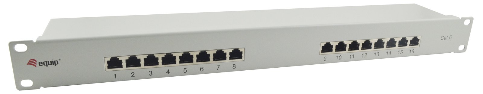 Equip 16-Port Cat.6 Ungeschirmtes Patch Panel - Hellgrau - 10/100/1000Base-T(X) - Gigabit Ethernet - 1000 Mbit/s - RJ-45