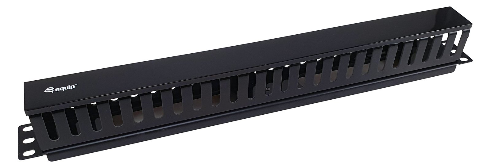 Equip 19 Rack Mount Kabelmanagement-Panel - Schwarz - Kabelmanagementtafel - Schwarz - 1U - China - 482,6 mm - 44,5 mm