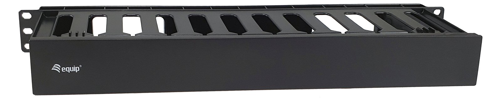 Equip 19 Rack Mount Kabelmanagement-Panel - Schwarz - Kabelmanagementtafel - Schwarz - Acrylnitril-Butadien-Styrol