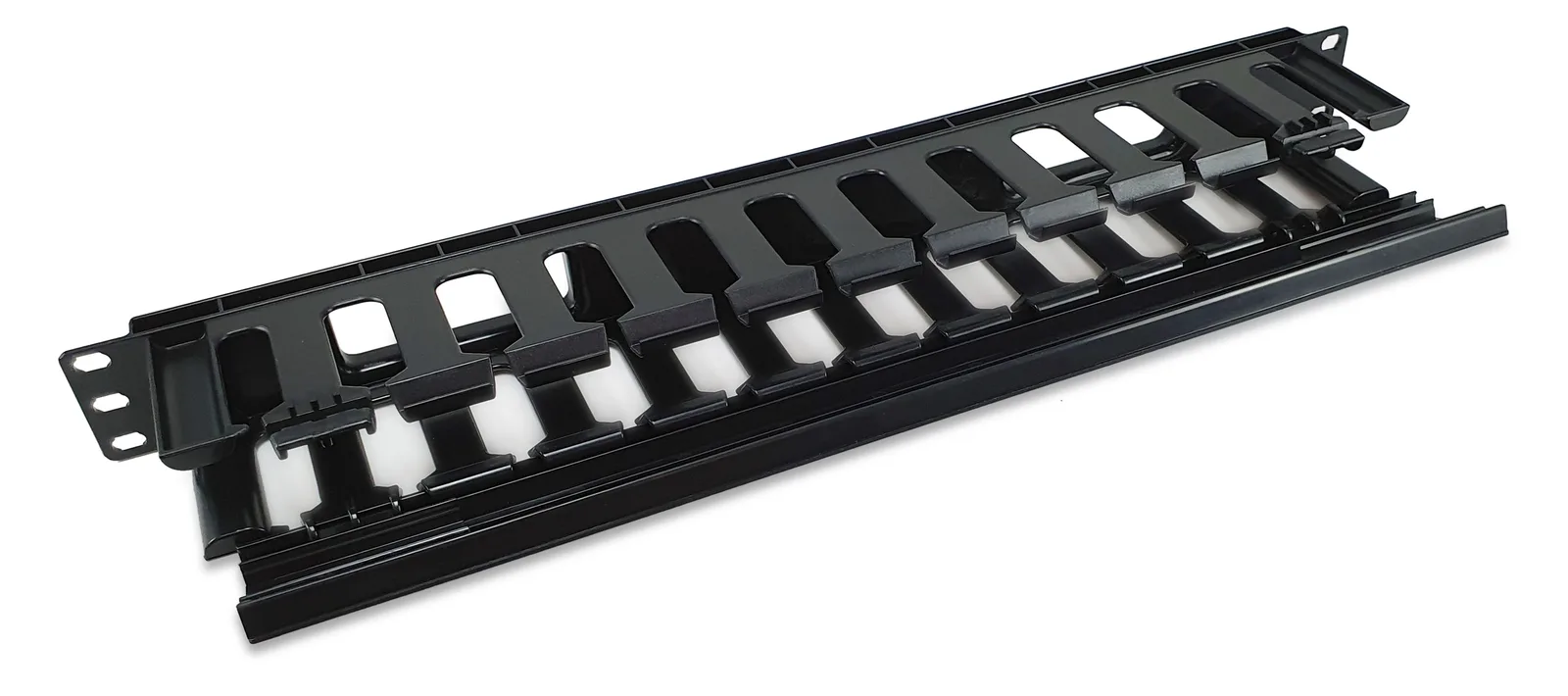 Equip 19 Rack Mount Kabelmanagement-Panel - Schwarz - Kabelmanagementtafel - Schwarz - Acrylnitril-Butadien-Styrol, Ansicht 2