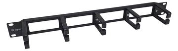Equip 19 Rack Mount Kabelmanagement-Panel - Schwarz - Kabelmanagementtafel - Schwarz - Kunststoff - Stahl - 1U von LumaTech