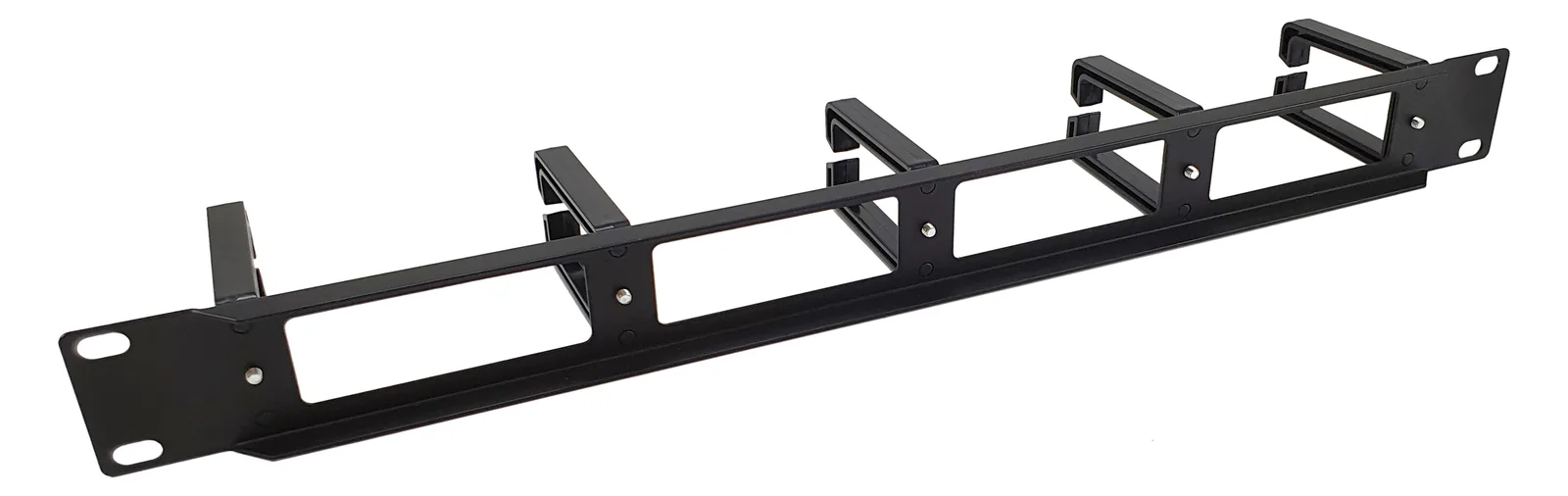 Equip 19 Rack Mount Kabelmanagement-Panel - Schwarz - Kabelmanagementtafel - Schwarz - Kunststoff - Stahl - 1U, Ansicht 2