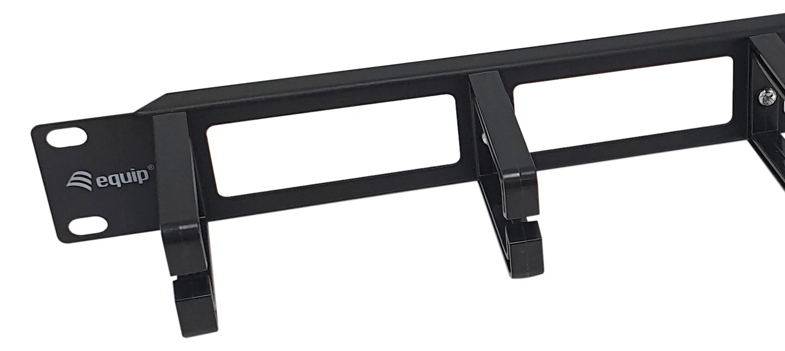 Equip 19 Rack Mount Kabelmanagement-Panel - Schwarz - Kabelmanagementtafel - Schwarz - Kunststoff - Stahl - 1U, Ansicht 3