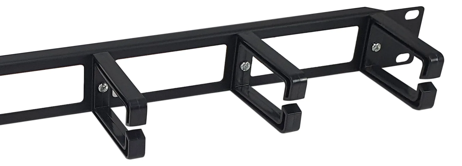 Equip 19 Rack Mount Kabelmanagement-Panel - Schwarz - Kabelmanagementtafel - Schwarz - Kunststoff - Stahl - 1U, Ansicht 4