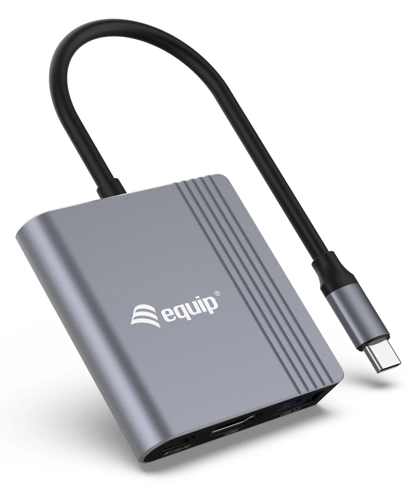 Equip 3-in-1-USB-C-zu-HDMI-/USB-A-/USB-PD-Adapter - 3.2 Gen 1 (3.1 Gen 1) - USB Typ-C - HDMI-Ausgang - 3840 x 2160 Pixel, Ansicht 4