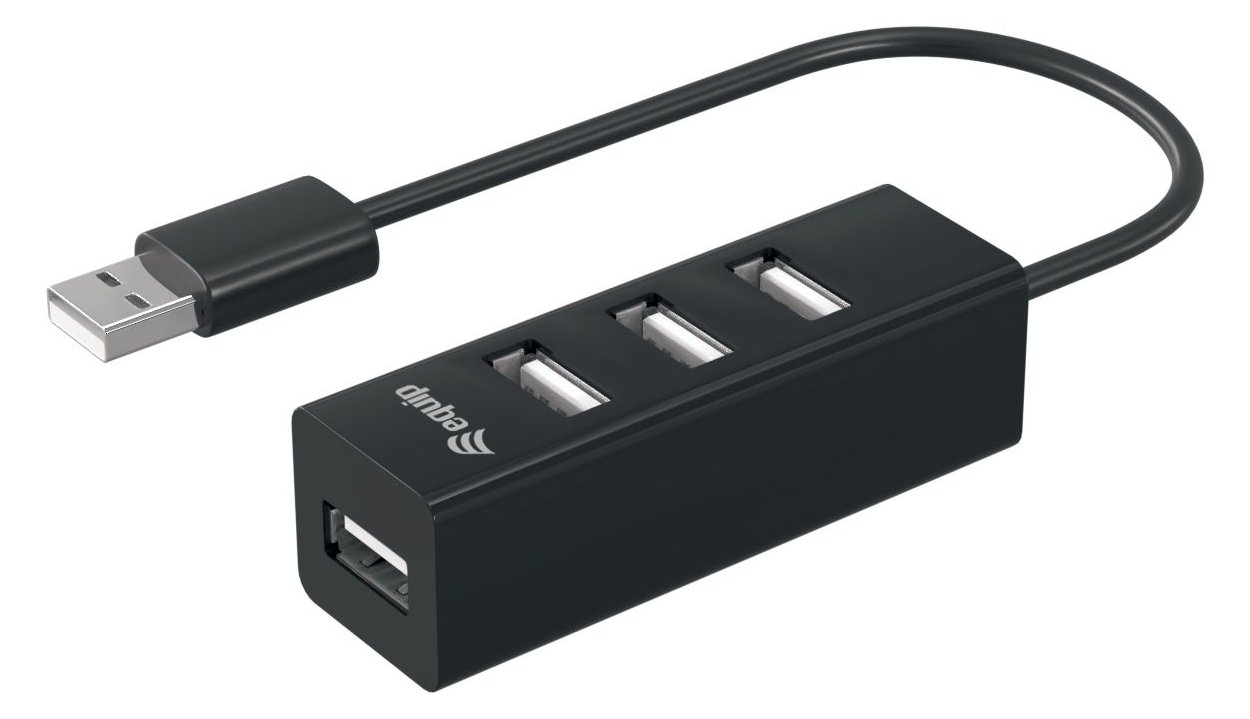 Equip 4 Port USB Hub - USB 2.0 - USB 2.0 - 480 Mbit/s - Schwarz - China - CE - RoHS