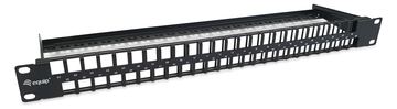 Equip 48-Port Keystone Cat.6 Ungeschirmtes Patchpanel - Schwarz - RJ-45 - Cat6 - Schwarz - Stahl - 1U - 482,6 mm von LumaTech