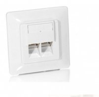 Equip Anschlussdose, Unterputz - CAT 5e - RJ-45 X 2 - hochweiß, RAL 9003 (Packung mit 5)