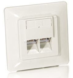 Equip Ausgang - CAT 5e - RJ-45 X 2 - Pure White von LumaTech