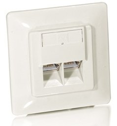 Equip Ausgang - CAT 5e - RJ-45 X 2 - Pure White
