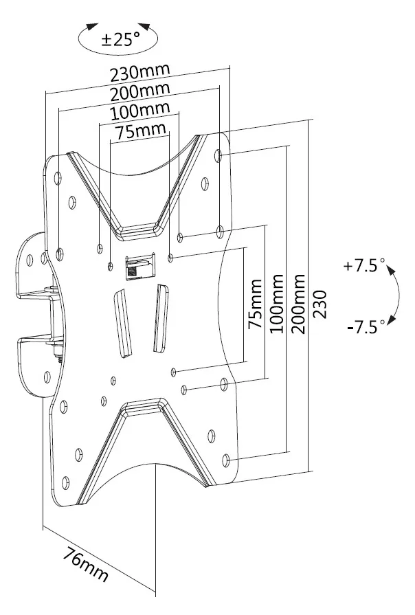Equip Befestigungskit (schwenkbare Wandhalterung) - für LCD-Display - Bildschirmgröße: 58.4-106.7 cm (23-42), Ansicht 3