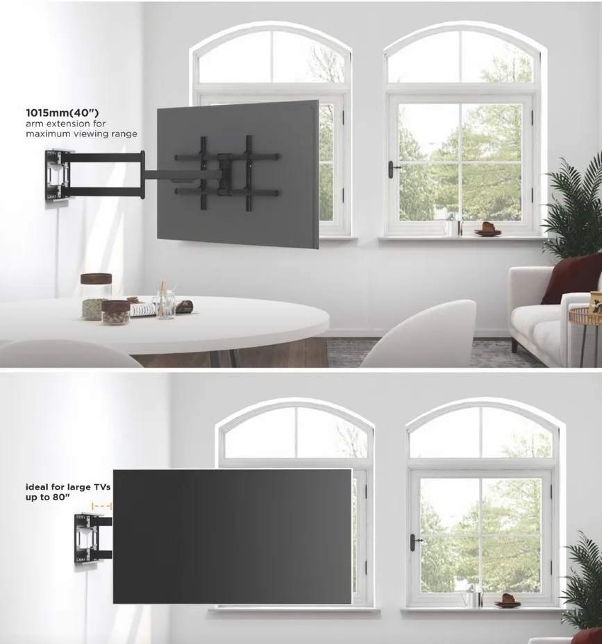 Equip Befestigungskit (Wandmontagehalterung, Schrauben) - Voll beweglich - für (Curved) LCD-Display - 109.2-190.5 cm, Ansicht 2