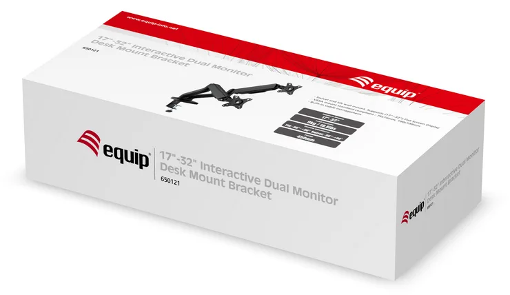 Equip Befestigungskit für 2 LCD-Displays - Bildschirmgröße: 33-68.6 cm (13-27) - 16 kg, Ansicht 3