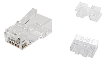 Equip Cat.6A RJ45 Stecker - 100 Stück pro Packung - RJ-45 - Transparent - Männlich - Gerade - Cat6a - Gold von LumaTech