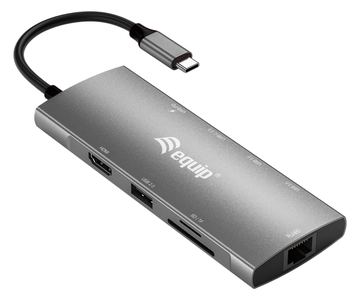 Equip Dock USB-C->HDMI Gigabit LAN USB3.0.100WPD SD/TF 0.25m von LumaTech