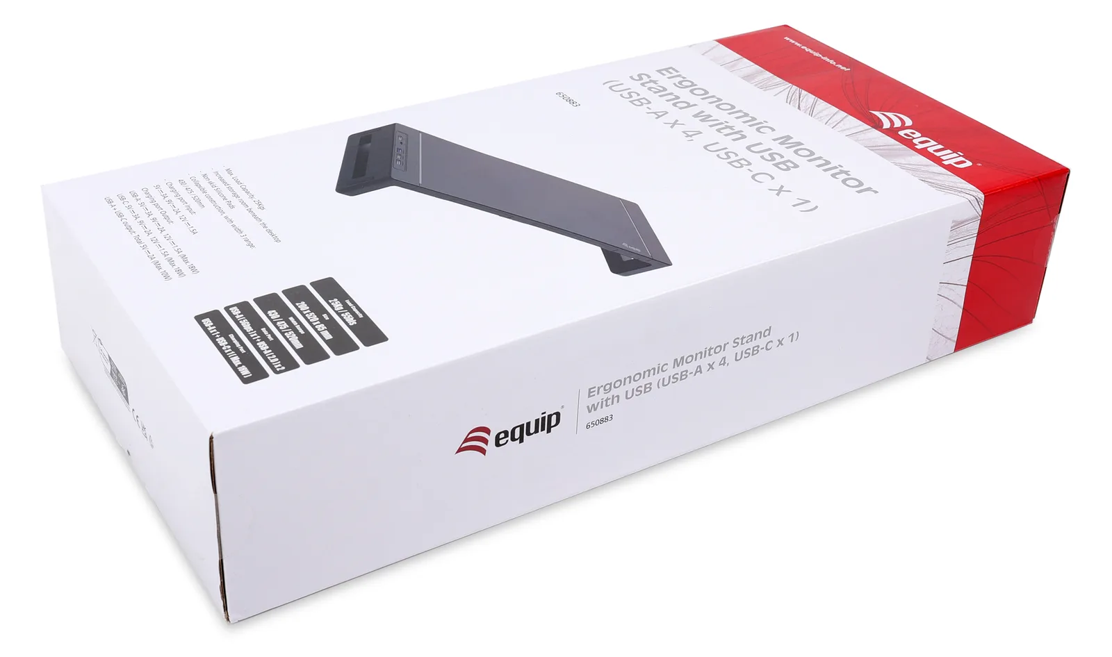 Equip Ergonomic Monitor Stand with USB USB-A x 4 USB-C 1, Ansicht 2