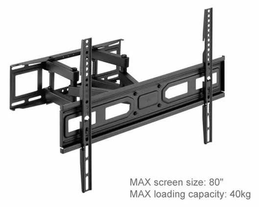Equip Halterung - Voll beweglich - LCD-Display / Curved LCD-Display - stainless steel, Kunststoff - Schwarz - 94-203 cm, Ansicht 4