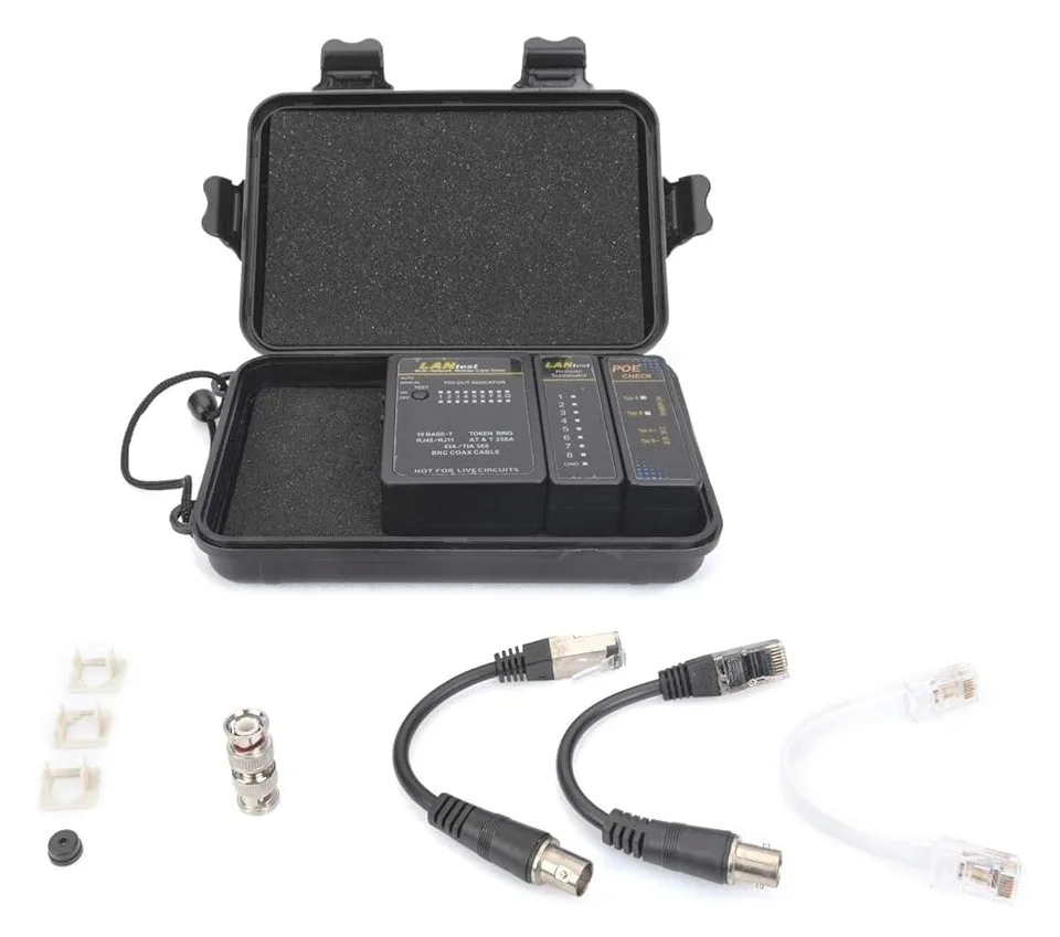 Equip Kabeltester Netzwerk f. RJ45/RJ11/RJ12/BNC Kabel sw, Ansicht 2