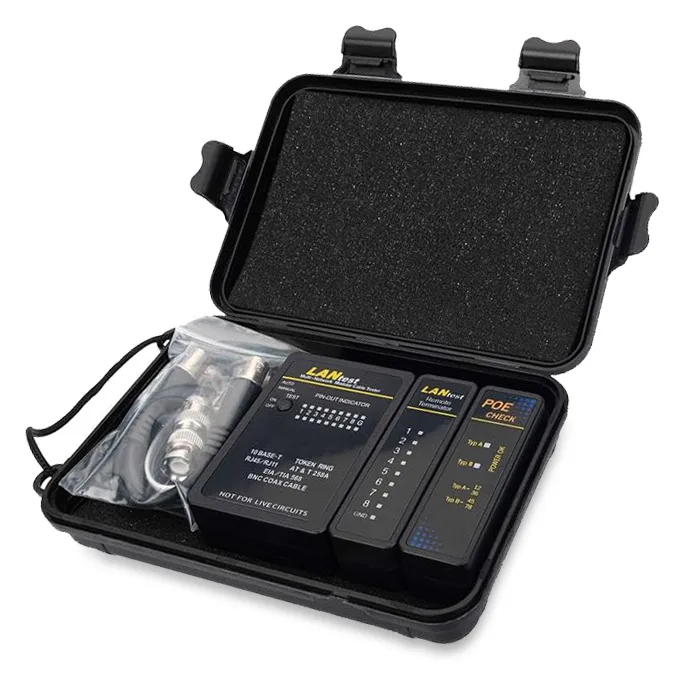 Equip Kabeltester Netzwerk f. RJ45/RJ11/RJ12/BNC Kabel sw, Ansicht 3