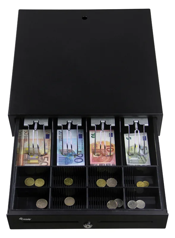 Equip Kassenschublade für POS-System - 4 Geldschein- und 8 Münzfächer - Münzfächer herausnehmbar - RJ11-Anschluss, Ansicht 2
