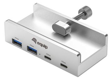 Equip Klemm USB-A3.2-Hub->2xUSB-C/2xUSB-A - Hub - 5 Gbps von LumaTech