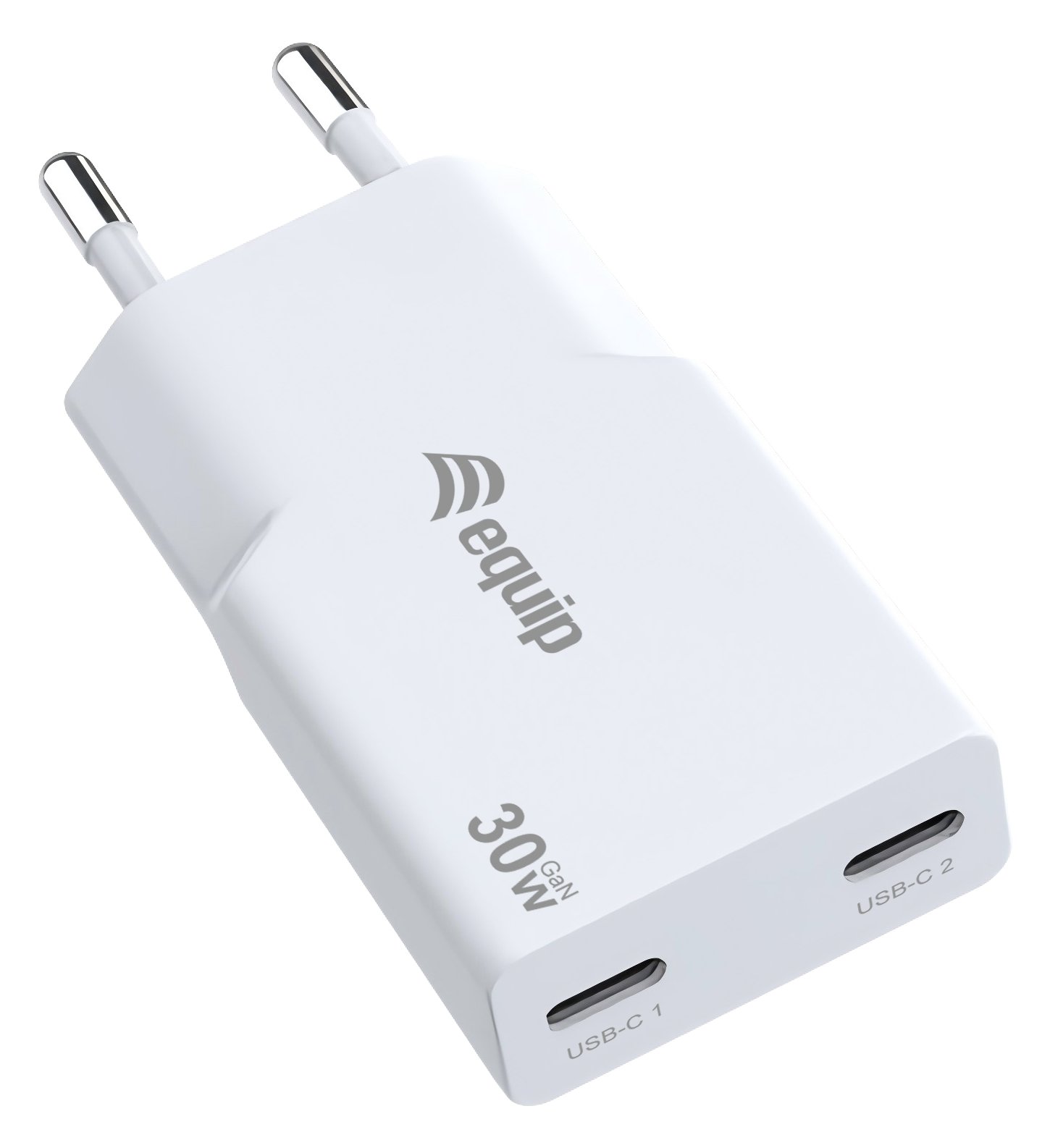 Equip Ladegerät 2Port USB-C PD3.0/USB-A GaN Slim 30W weiß