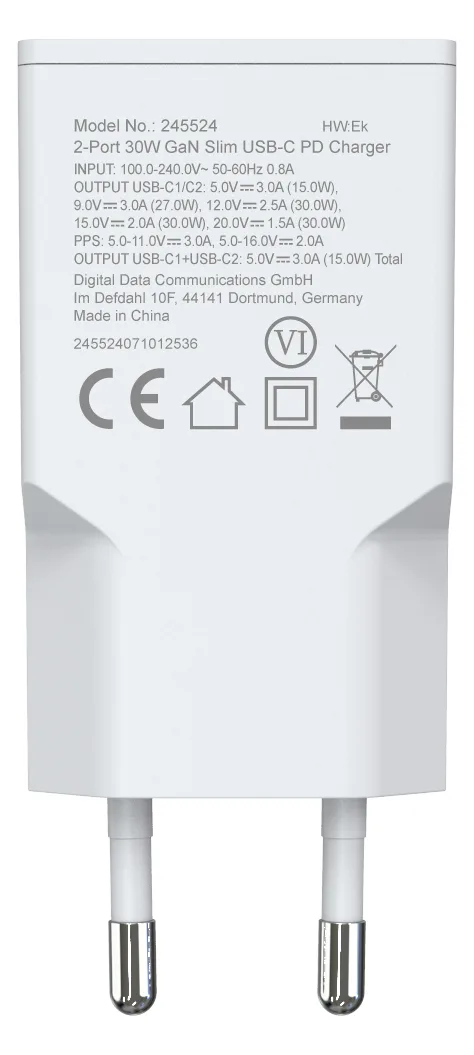 Equip Ladegerät 2Port USB-C PD3.0/USB-A GaN Slim 30W weiß - 2, Ansicht 4