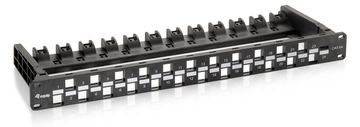 Equip Patch Panel - Blindabdeckung - CAT 6a - UTP - Schwarz, RAL 9011 - 1U - 48.3 cm (19) von LumaTech