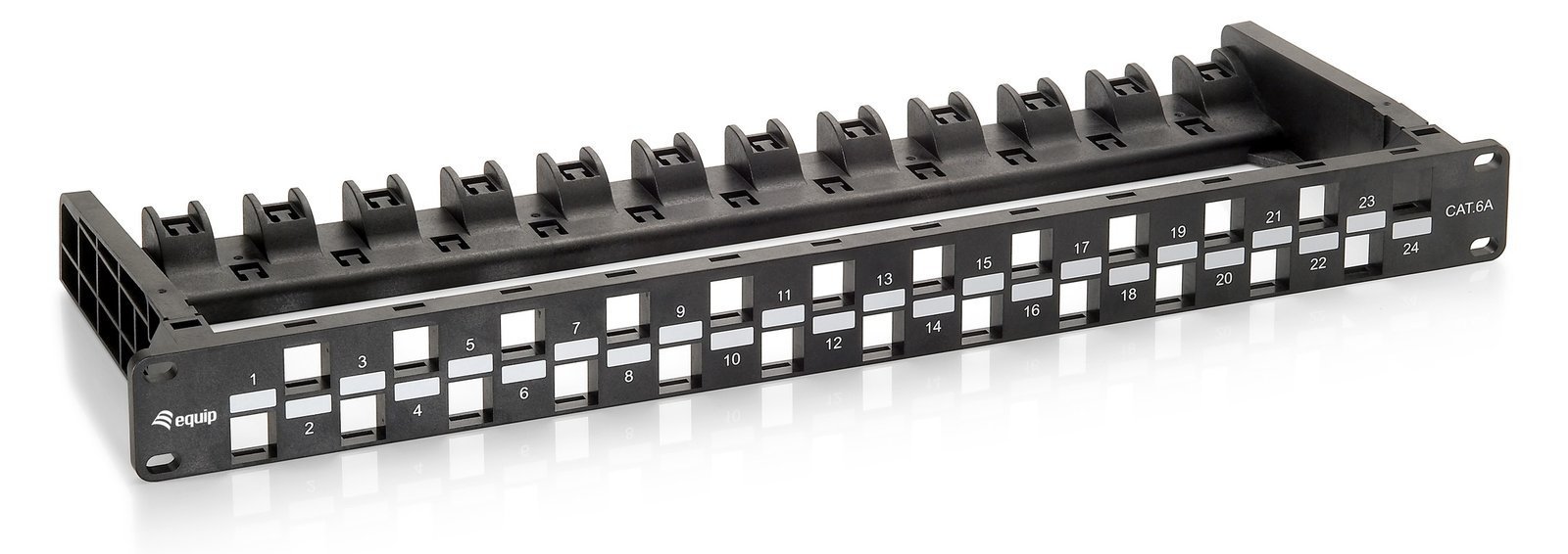 Equip Patch Panel - Blindabdeckung - CAT 6a - UTP - Schwarz, RAL 9011 - 1U - 48.3 cm (19)